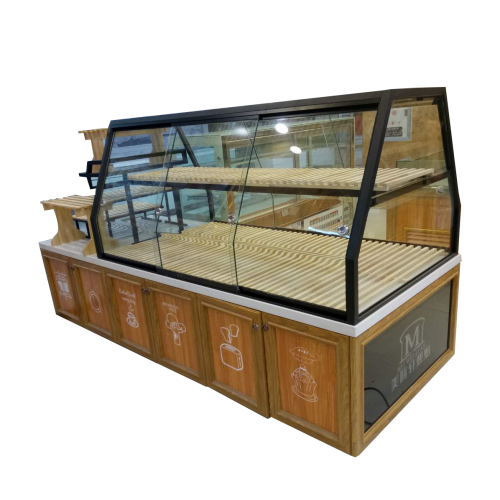 东莞新款铝合金款面包房展示柜边柜冷柜定制中岛柜蛋糕模型展架