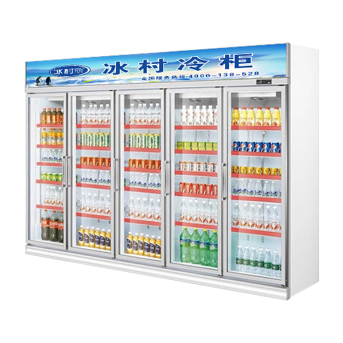 中山便利店五门门冰柜饮料冷藏冷冻展示冷柜便利店冰柜超市冷柜立式柜